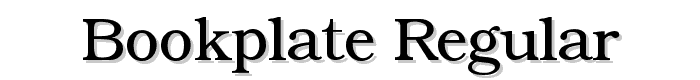 Bookplate Regular font